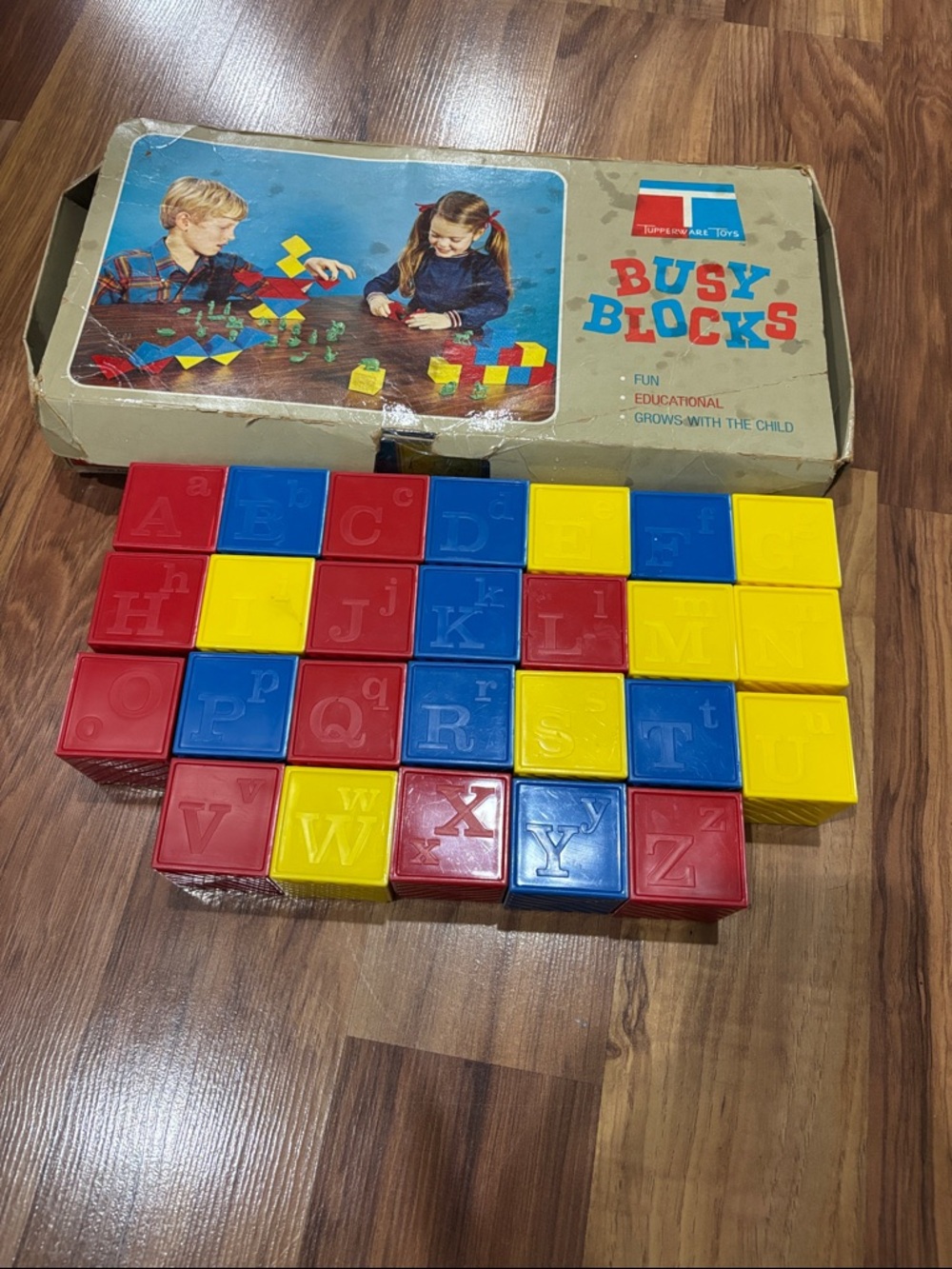 Tupperware "Busy Blocks" from the 1970s.